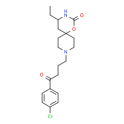 5-Ethyl-9-[3-(p-chlorobenzoyl)propyl]-1-oxa-3,9-diazaspiro[5.5]undecan-2-one结构式