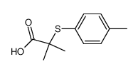 PROPANOIC ACID, 2-METHYL-2-[(4-METHYLPHENYL)THIO]-结构式