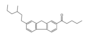 1-[7-(3-methylhexyl)-9H-fluoren-2-yl]pentan-1-one结构式