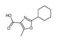 2-cyclohexyl-5-methyl-oxazole-4-carboxylic acid结构式