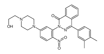 4-(3,4-dimethylphenyl)-2-[5-[4-(2-hydroxyethyl)piperazin-1-yl]-2-nitrophenyl]phthalazin-1-one结构式