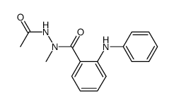 2-Phenylamino-benzoic acid N'-acetyl-N-methyl-hydrazide Structure