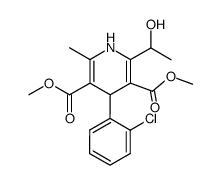 dimethyl 4-(2-chlorophenyl)-2-(1-hydroxyethyl)-6-methyl-1,4-dihydropyridine-3,5-dicarboxylate Structure