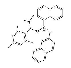 [2-Methyl-1-(2,4,6-trimethyl-phenyl)-propoxy]-naphthalen-1-yl-(naphthalen-2-yloxy)-silane Structure