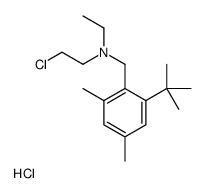 (2-tert-butyl-4,6-dimethylphenyl)methyl-(2-chloroethyl)-ethylazanium,chloride Structure