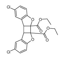 diethyl 2,9-dichloro-10b,10c-dihydrodibenzo[d,d']cyclobuta[1,2-b:4,3-b']difuran-5a,5b-dicarboxylate结构式