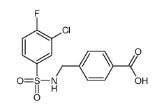 4-({[(3-Chloro-4-fluorophenyl)sulfonyl]amino}methyl)benzoic acid structure