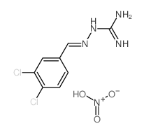 2-[(3,4-dichlorophenyl)methylideneamino]guanidine; dihydroxy-oxo-azanium结构式