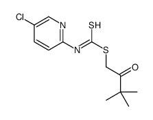 3,3-Dimethyl-2-oxobutyl (5-chloro-2-pyridinyl)carbamodithioate structure