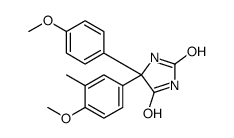 5-(4-methoxy-3-methylphenyl)-5-(4-methoxyphenyl)imidazolidine-2,4-dione结构式