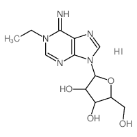 2-(1-ethyl-6-imino-purin-9-yl)-5-(hydroxymethyl)oxolane-3,4-diol结构式