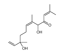 5,10-Dihydroxy-2,6,10-trimethyl-2,6,11-dodecatrien-4-one Structure