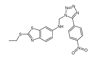 2-ethylsulfanyl-N-[[5-(4-nitrophenyl)tetrazol-1-yl]methyl]-1,3-benzothiazol-6-amine Structure