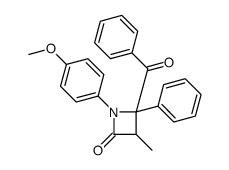 4-benzoyl-1-(4-methoxyphenyl)-3-methyl-4-phenylazetidin-2-one Structure