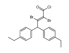 4,4-bis(4-ethylphenyl)-2,3-dibromo-2-butenoic acid chloride Structure