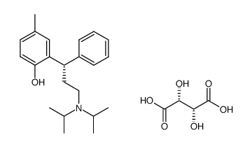 (S)-N,N-diisopropyl-3-(2-hydroxy-5-methylphenyl)-3-phenylpropanamine L-hydrogen tartrate structure