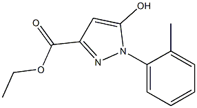 ethyl 5-hydroxy-1-(2-methylphenyl)-1H-pyrazole-3-carboxylate结构式