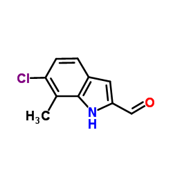 6-Chloro-7-methyl-1H-indole-2-carbaldehyde structure