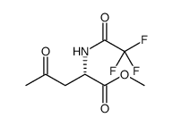 L-Norvaline, 4-oxo-N-(trifluoroacetyl)-, methyl ester Structure