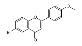 6-bromo-2-(4-methoxyphenyl)chromen-4-one结构式