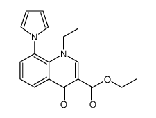 1-ethyl-1,4-dihydro-4-oxo-8-(1-pyrrolyl)quinoline-3-carboxylic acid ethyl ester结构式