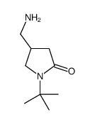 4-(Aminomethyl)-1-(2-methyl-2-propanyl)-2-pyrrolidinone结构式