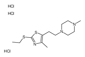 2-ethylsulfanyl-4-methyl-5-[2-(4-methylpiperazin-1-yl)ethyl]-1,3-thiazole,trihydrochloride结构式