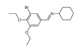 N-cyclohexyl-3-bromo-4,5-diethoxybenzylidenimine结构式