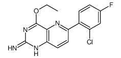 6-(2-chloro-4-fluorophenyl)-4-ethoxypyrido[3,2-d]pyrimidin-2-amine结构式