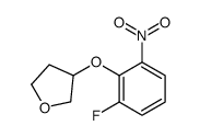 3-(2-fluoro-6-nitrophenoxy)oxolane结构式