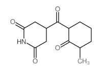 4-(3-methyl-2-oxo-cyclohexanecarbonyl)piperidine-2,6-dione Structure