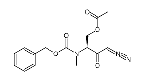 (2S)-4-diazo-2-(methyl{[(phenylmethyl)oxy]carbonyl}amino)-3-oxobutyl acetate结构式