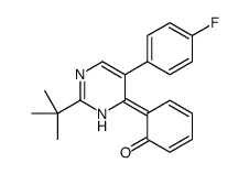 6-[2-tert-butyl-5-(4-fluorophenyl)-1H-pyrimidin-6-ylidene]cyclohexa-2,4-dien-1-one结构式