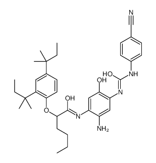 N-[2-amino-4-[[[(4-cyanophenyl)amino]carbonyl]amino]-5-hydroxyphenyl]-2-[2,4-bis(1,1-dimethylpropyl)phenoxy]hexanamide picture