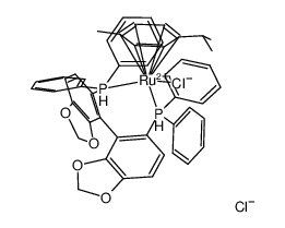 [RuCl(p-cymene)((S)-segphos(regR))]Cl structure