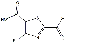 4-bromo-2-(tert-butoxycarbonyl)thiazole-5-carboxylic acid Structure