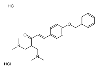 (E)-5-(dimethylamino)-4-[(dimethylamino)methyl]-1-(4-phenylmethoxyphenyl)pent-1-en-3-one,dihydrochloride结构式