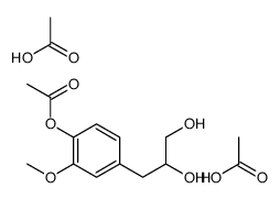 acetic acid,[4-(2,3-dihydroxypropyl)-2-methoxyphenyl] acetate Structure