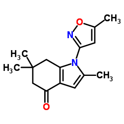 2,6,6-Trimethyl-1-(5-methyl-1,2-oxazol-3-yl)-1,5,6,7-tetrahydro-4H-indol-4-one structure