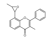 8-(1,2-epoxypropyl)-3-methyl-2-phenyl-4H-1-benzopyran-4-one Structure