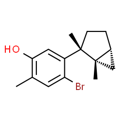 4-Bromo-5-[(1S,5R)-1β,2-dimethylbicyclo[3.1.0]hexan-2α-yl]-2-methylphenol Structure