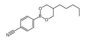 4-(5-pentyl-1,3,2-dioxaborinan-2-yl)benzonitrile结构式