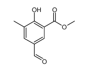 5-formyl-2-hydroxy-3-methyl-benzoic acid methyl ester结构式