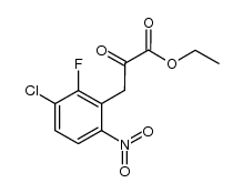 ethyl 3-(3-chloro-2-fluoro-6-nitrophenyl)-2-oxopropanoate结构式