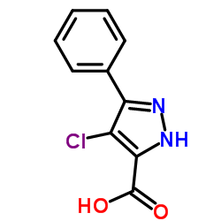 4-Chloro-3-phenyl-1H-pyrazole-5-carboxylic acid Structure