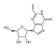 2-Vinyl-9-[beta-d-ribofuranosyl]hypoxanthine Structure