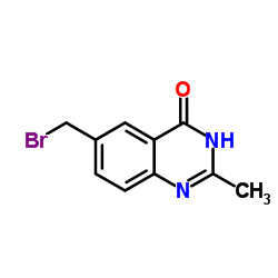 6-(溴甲基)-2-甲基-4(3H)-喹唑啉酮结构式