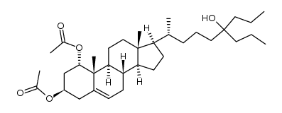 1α,3β-diacetoxy-26,27-diethylcholest-5-en-25-ol结构式