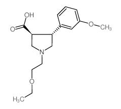 (3S,4R)-1-(2-ethoxyethyl)-4-(3-methoxyphenyl)pyrrolidine-3-carboxylic acid Structure