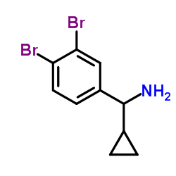 1-Cyclopropyl-1-(3,4-dibromophenyl)methanamine结构式